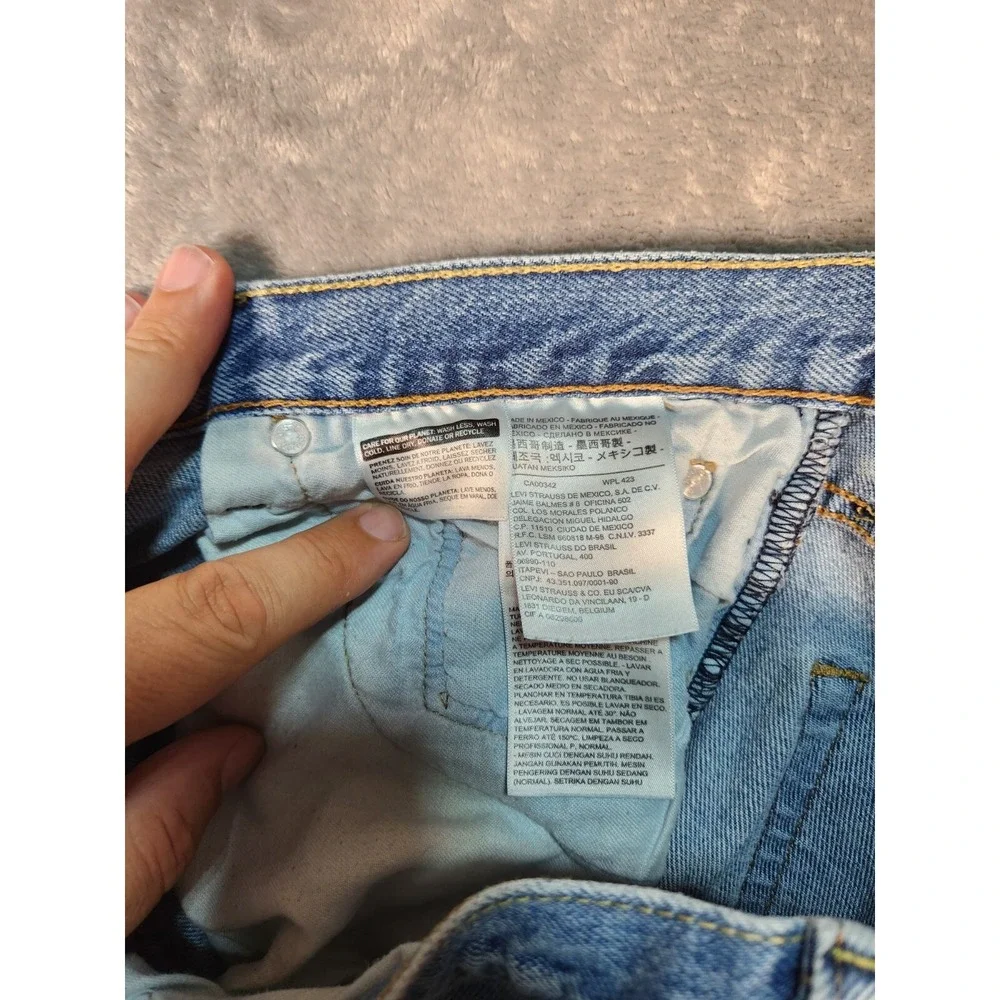 Levi's 511 Jeans Men's 32x33 (Tag 31X32) Distresse Skinny Cotton Blend‎ Blue